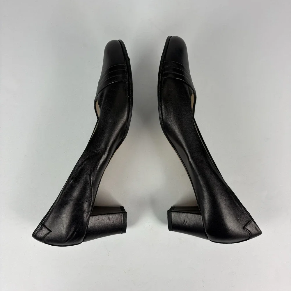 TARYN ROSE Size 8 Black Brocade Wedge Peep Toe Heels Shoes 38.5 Eur
